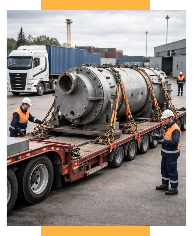 Перевозка тяжеловесных грузов под ключ от 151605 р. | СетСервис-Кнш